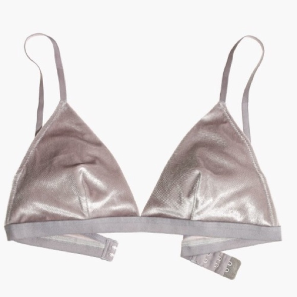 Madewell velvet pippa brallette in coastal fog
